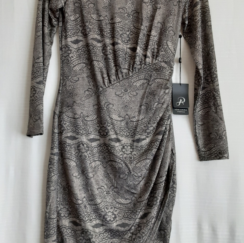 Adrianna papell dress long sleves - Picture 2 of 10
